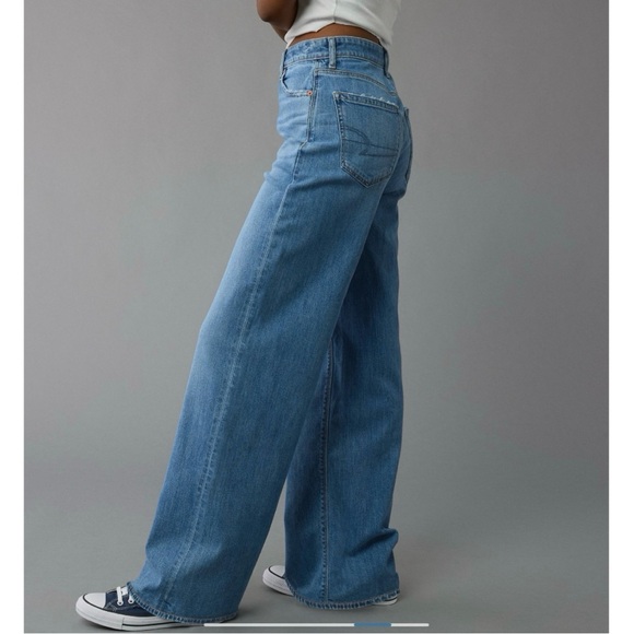 American Eagle Outfitters Blue Flare & Wide Leg Jeans - Picture 3 of 10